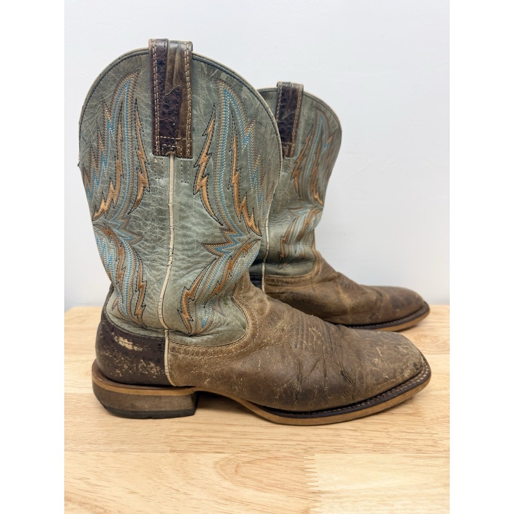 Ariat Men's Leather Arena Rebound Western Boots Riggin Square Toe 11D. #52